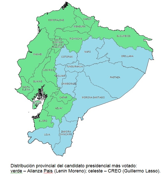 EleccionesEcuadorMapaFeb17